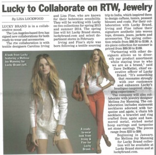 WWD for Lucky Brand Oct, 2012
